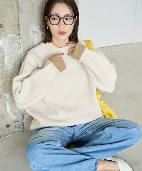 限定展開 裏配色 ニット プルオーバー（ニット/セーター
