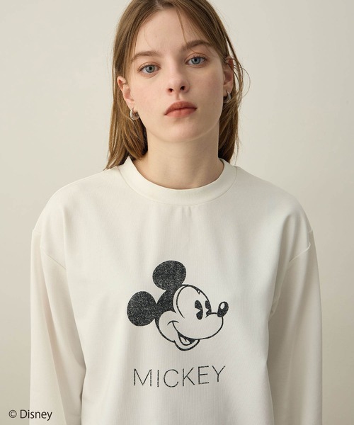 LE SOUK HOLIDAY（ルスークホリデー）の「Mickey Mouse／モチーフスウェット（スウェット・レディース・ライトグレー/オフホワイト/ワイン・M/L）」の14枚目の写真