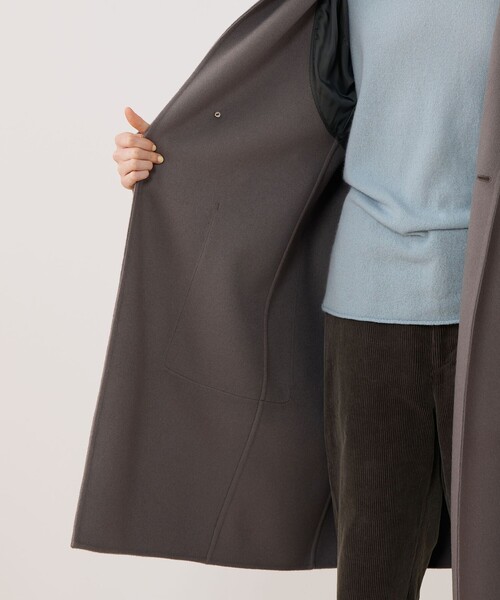 GALERIE VIE（ギャルリー ヴィー）の「ダブルフェイス ドルマンスリーブフーデッドコート（その他アウター・レディース・チャコールグレー/ホワイト/ライトベージュ・FREE）」の8枚目の写真