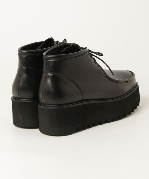 LOVEHUNTER(ラブハンター)の「LOVEHUNTER/+5.5cm 軽量厚底 チロリアンシューズ(1738)(ブーツ・メンズ・ブラック系1・41/42/43/44/40)」の2枚目の写真