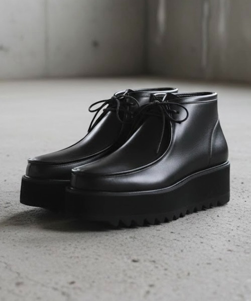 LOVEHUNTER(ラブハンター)の「LOVEHUNTER/+5.5cm 軽量厚底 チロリアンシューズ(1738)(ブーツ・メンズ・ブラック系1・41/42/43/44/40)」の1枚目の写真