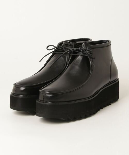 LOVEHUNTER(ラブハンター)の「LOVEHUNTER/+5.5cm 軽量厚底 チロリアンシューズ(1738)(ブーツ・メンズ・ブラック系1・41/42/43/44/40)」の4枚目の写真