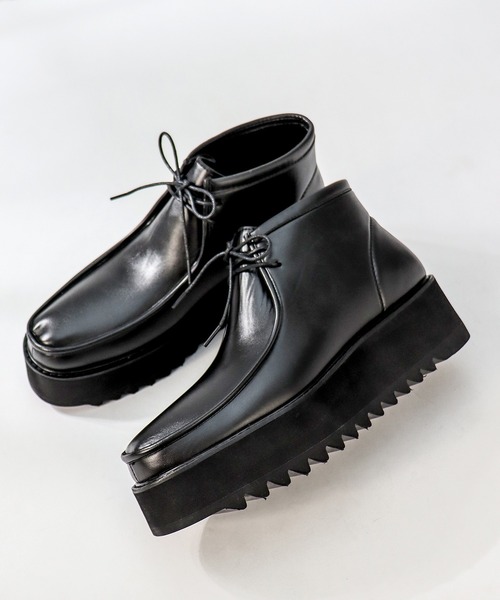 LOVEHUNTER(ラブハンター)の「LOVEHUNTER/+5.5cm 軽量厚底 チロリアンシューズ(1738)(ブーツ・メンズ・ブラック系1・41/42/43/44/40)」の6枚目の写真