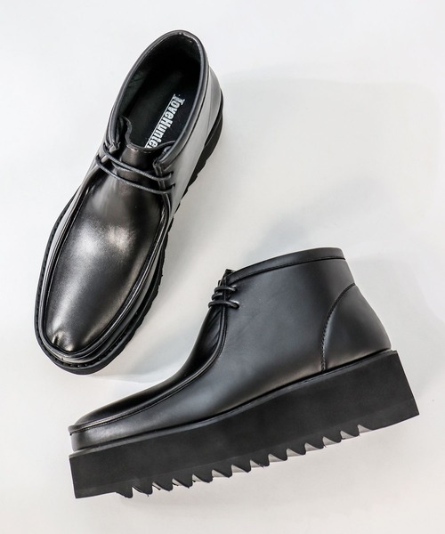 LOVEHUNTER(ラブハンター)の「LOVEHUNTER/+5.5cm 軽量厚底 チロリアンシューズ(1738)(ブーツ・メンズ・ブラック系1・41/42/43/44/40)」の5枚目の写真