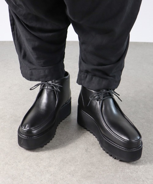 LOVEHUNTER(ラブハンター)の「LOVEHUNTER/+5.5cm 軽量厚底 チロリアンシューズ(1738)(ブーツ・メンズ・ブラック系1・41/42/43/44/40)」の7枚目の写真