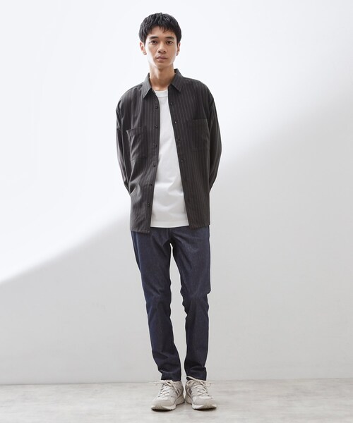 THE SHOP TK (ザ ショップ ティーケー )の「ダブルポケットストライプ長袖シャツ 【洗濯機OK】(シャツ/ブラウス・メンズ・チャコール/ネイビー系2・04/03/02)」の7枚目の写真