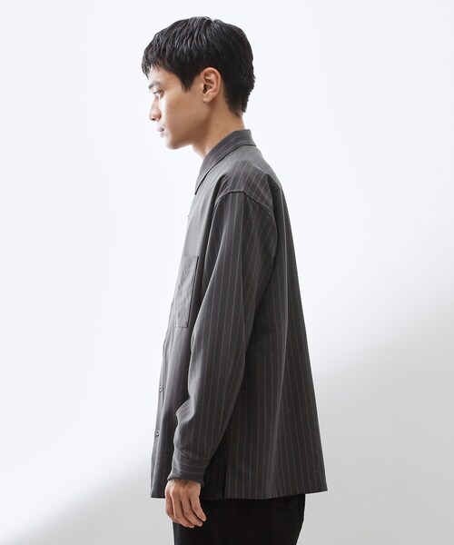 THE SHOP TK (ザ ショップ ティーケー )の「ダブルポケットストライプ長袖シャツ 【洗濯機OK】(シャツ/ブラウス・メンズ・チャコール/ネイビー系2・04/03/02)」の10枚目の写真