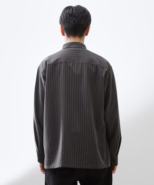 THE SHOP TK (ザ ショップ ティーケー )の「ダブルポケットストライプ長袖シャツ 【洗濯機OK】(シャツ/ブラウス・メンズ・チャコール/ネイビー系2・04/03/02)」の11枚目の写真