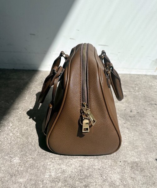 シボフェイクレザーボストンバッグ（ショルダーバッグ）｜DouDou