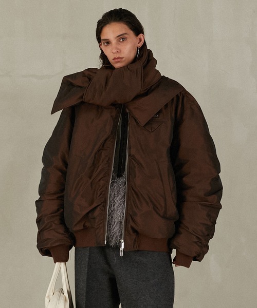 PRANK PROJECT(プランクプロジェクト)の「マフラーボリュームブルゾン / Muffler Volume Blouson(ブルゾン・レディース・ブラウン/マルチ/ブラック・FREE)」の3枚目の写真