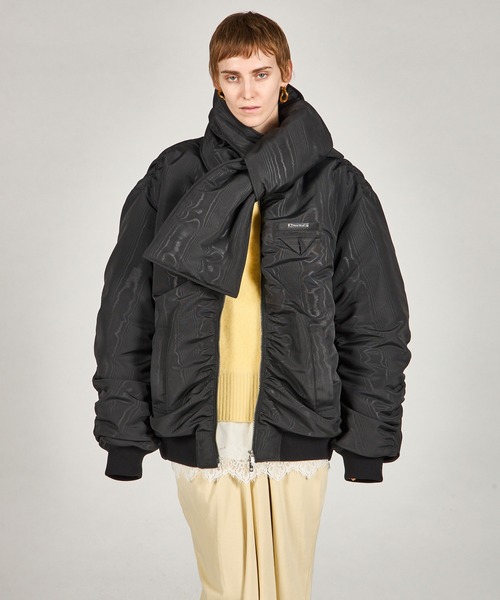 PRANK PROJECT(プランクプロジェクト)の「マフラーボリュームブルゾン / Muffler Volume Blouson(ブルゾン・レディース・ブラウン/マルチ/ブラック・FREE)」の20枚目の写真