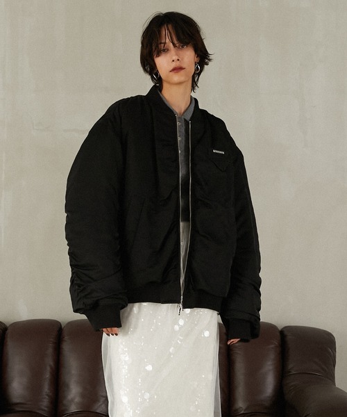 PRANK PROJECT(プランクプロジェクト)の「マフラーボリュームブルゾン / Muffler Volume Blouson(ブルゾン・レディース・ブラウン/マルチ/ブラック・FREE)」の11枚目の写真