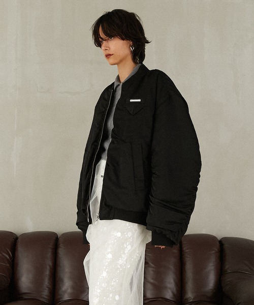 PRANK PROJECT(プランクプロジェクト)の「マフラーボリュームブルゾン / Muffler Volume Blouson(ブルゾン・レディース・ブラウン/マルチ/ブラック・FREE)」の9枚目の写真