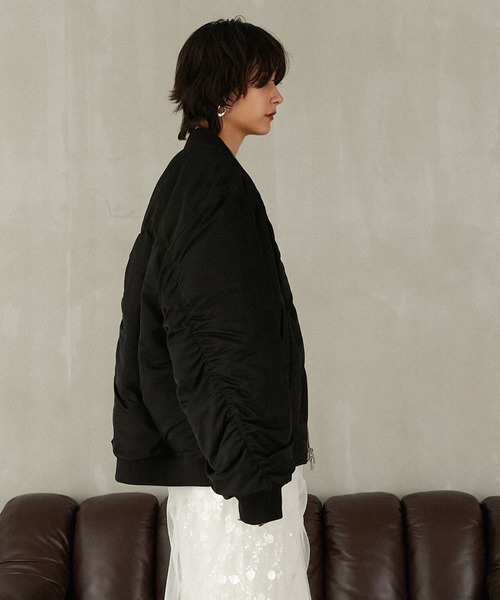 PRANK PROJECT(プランクプロジェクト)の「マフラーボリュームブルゾン / Muffler Volume Blouson(ブルゾン・レディース・ブラウン/マルチ/ブラック・FREE)」の14枚目の写真