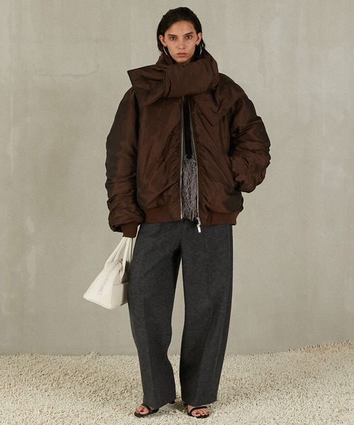 PRANK PROJECT(プランクプロジェクト)の「マフラーボリュームブルゾン / Muffler Volume Blouson(ブルゾン・レディース・ブラウン/マルチ/ブラック・FREE)」の5枚目の写真