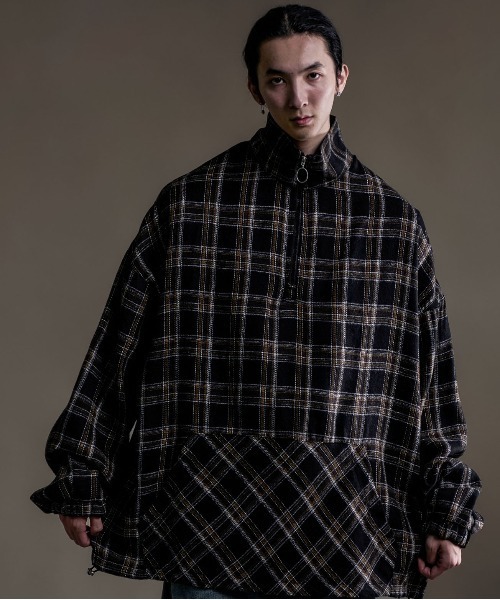 CALIFORNIA OUTFITTERS(カリフォルニア アウトフィッターズ)の「10A8 ハーフジップ プルオーバーシャツ(シャツ/ブラウス・メンズ・ブラック/ブラウン・FREE)」の1枚目の写真