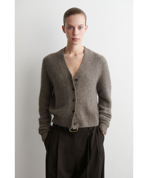 セール】クロップドアルパカ混カーディガン（カーディガン/ボレロ