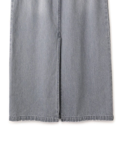ADAM ET ROPE'（アダムエロペ）の「ローウエストデニムスカート（デニムスカート・レディース・ブラック/ライトグレー・36/38）」の8枚目の写真