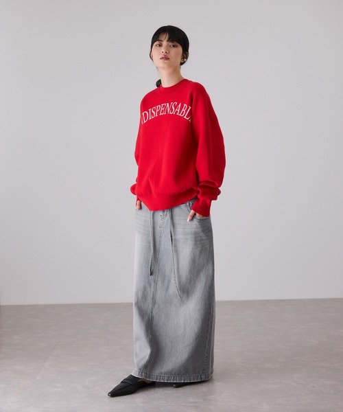 ADAM ET ROPE'（アダムエロペ）の「ローウエストデニムスカート（デニムスカート・レディース・ブラック/ライトグレー・36/38）」の20枚目の写真