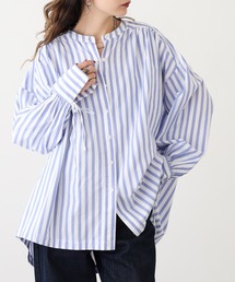 OMNES（オムネス）の「製品洗いコットンブロード袖口リボンオーバーシャツ（シャツ/ブラウス）」