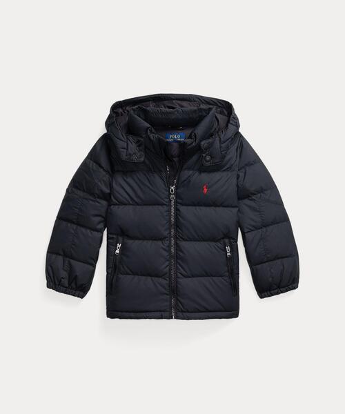 17日まで値下げ‼️Polo Ralph Lauren ブラック ダウンジャケット 送料無料】テクスチャード リップストップ ダウン ジャケット