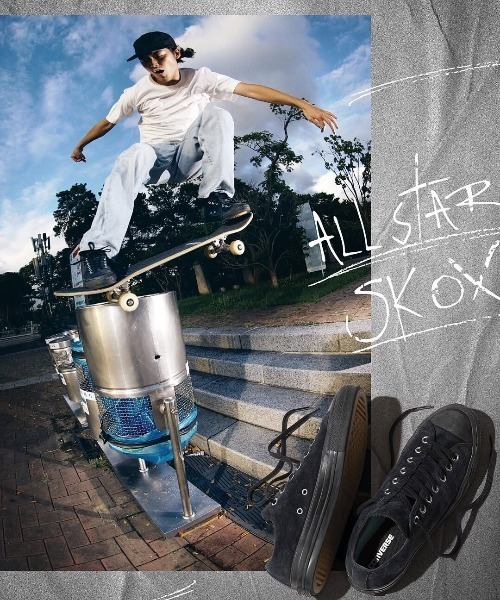 CONVERSE(コンバース)の「CONVERSE/コンバース AS オールスター SK OX B スケートボード スニーカー オールブラック ローカット 33701900(スニーカー・メンズ・ブラック×ブラック・23.0cm/23.5cm/24.0cm/24.5cm/25.0cm/26.0cm/26.5cm/27.0cm/27.5cm/28.0cm)」の6枚目の写真