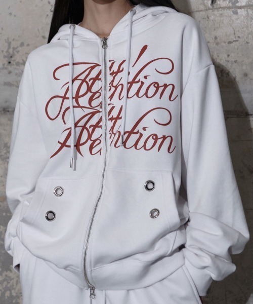 FANCY CLUB】ATTENTION EYELET HOODED ZIP-UP / 【ファンシークラブ