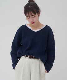 【umm】WEB限定レース使い2WAYプルオーバー