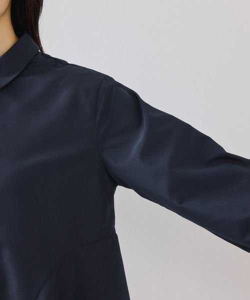 VIS(ビス)の「ヘムデザインフレアシャツ/イージーケア(シャツ/ブラウス・レディース・ネイビー/ホワイト系その他/サックスブルー・FREE)」の20枚目の写真