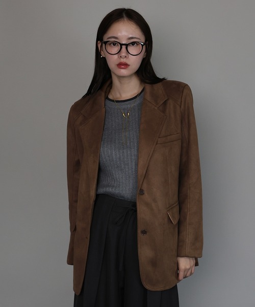 スウェードテーラードジャケット（テーラードジャケット）｜J by blue