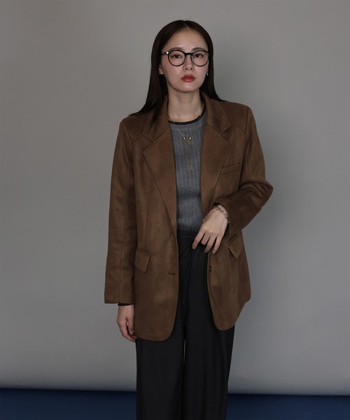 スウェードテーラードジャケット（テーラードジャケット）｜J by blue