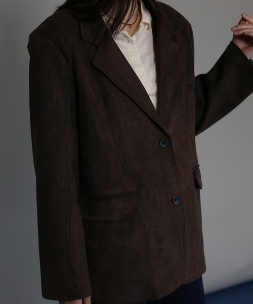 スウェードテーラードジャケット（テーラードジャケット）｜J by blue
