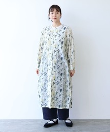 yuni | Floral embroidely ribon シャツワンピース(ワンピース)