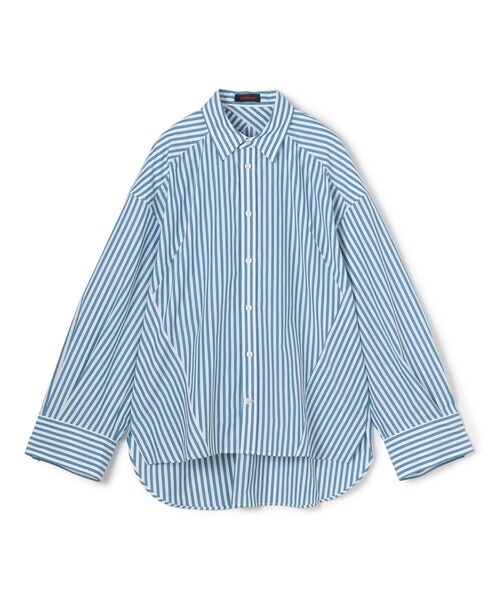 caban(キャバン)の「コットン ロンドンストライプドロップショルダーシャツ(シャツ/ブラウス・レディース・ブルー系その他2・FREE)」の1枚目の写真