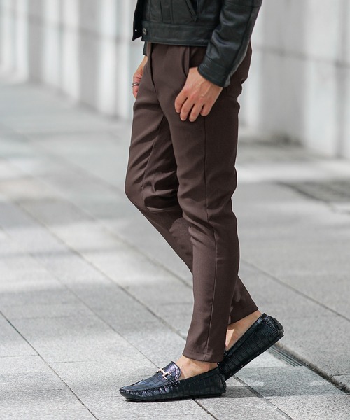 SOMEDIFF(サムディフ)の「【SOMEDIFF】前開き裏起毛ツイルスキニーパンツ メンズ 暖パン チノパン あったかパンツ スリム 細身 ウエストゴム 春服 冬服(チノパンツ・メンズ・ブラック/グレイッシュベージュ/ホワイト/ブラウン/ライトグレー・M/L/XL)」の16枚目の写真