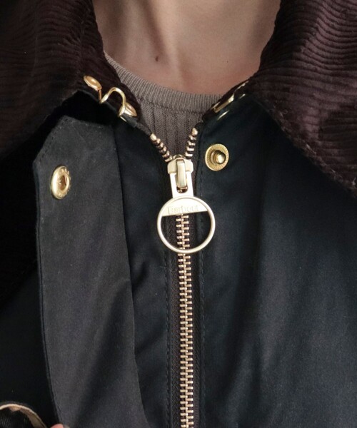 Barbour（バブアー）の「【BARBOUR/バブアー】 COTTON WAX JACKET（ブルゾン・レディース・カーキ/ブラック・38）」の3枚目の写真