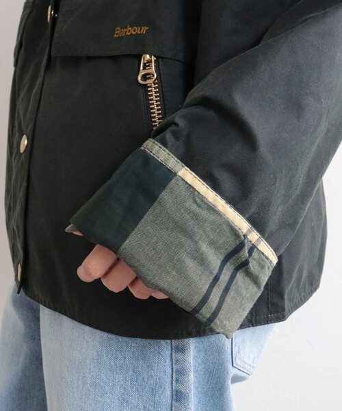 Barbour（バブアー）の「【BARBOUR/バブアー】 COTTON WAX JACKET（ブルゾン・レディース・カーキ/ブラック・38）」の15枚目の写真