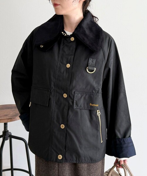 Barbour（バブアー）の「【BARBOUR/バブアー】 COTTON WAX JACKET（ブルゾン・レディース・カーキ/ブラック・38）」の8枚目の写真