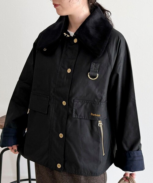 Barbour（バブアー）の「【BARBOUR/バブアー】 COTTON WAX JACKET（ブルゾン・レディース・カーキ/ブラック・38）」の7枚目の写真
