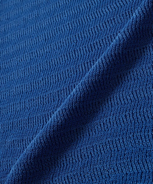 SEAGREEN（シーグリーン）の「SEAGREEN(シーグリーン) PAPER KNIT BORDER T-SHIRT（Tシャツ/カットソー・メンズ・ベージュ/ブルー・3/2）」の4枚目の写真