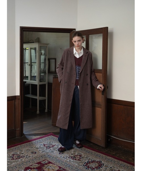 セール】ミックスツイードロングチェスターコート（チェスターコート