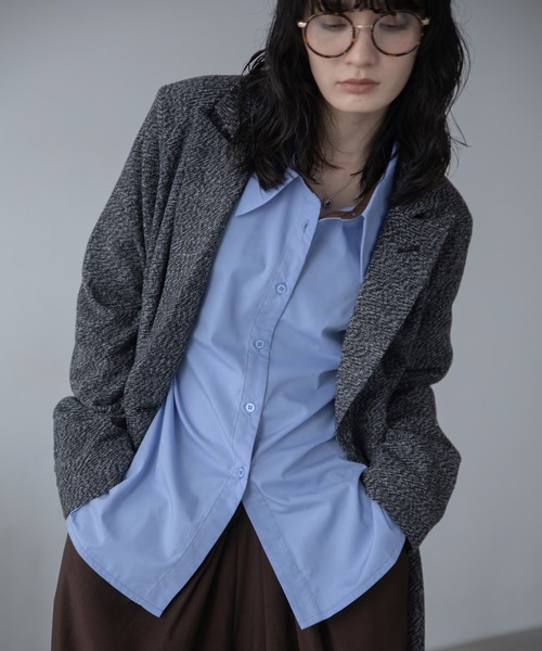 VACANCY（ヴァカンシー）の「ミックスツイードロングチェスターコート（チェスターコート・レディース・オレンジ/ブラック・FREE）」の20枚目の写真