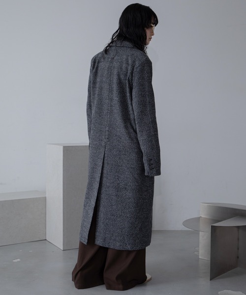 セール】ミックスツイードロングチェスターコート（チェスターコート