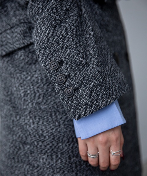 苺様　イエナ　モヘアウール　ミックスツイード　チェスターコート　日本製　未使用 日本製］ITALYミックスツイードロングコート | GIANNI LO GIUDICE