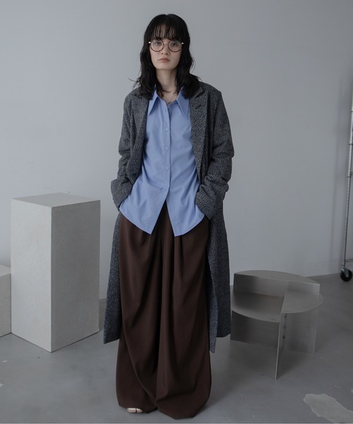 VACANCY（ヴァカンシー）の「ミックスツイードロングチェスターコート（チェスターコート・レディース・オレンジ/ブラック・FREE）」の18枚目の写真