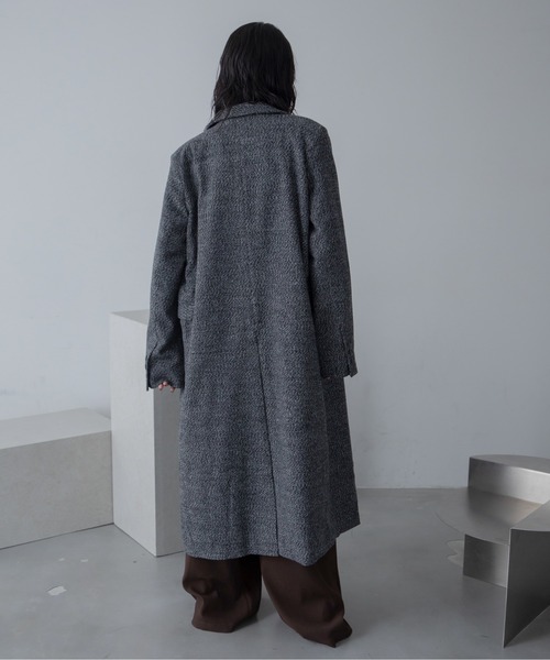 VACANCY（ヴァカンシー）の「ミックスツイードロングチェスターコート（チェスターコート・レディース・オレンジ/ブラック・FREE）」の16枚目の写真