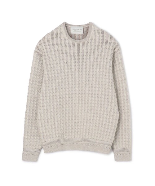 TOMORROWLAND (トゥモローランド)の「TOMORROWLAND tricot アルパカポリエステルケーブル クルーネックプルオーバー(ニット/セーター・メンズ・ネイビー/オフホワイト/キャメル・S/M/L)」の2枚目の写真