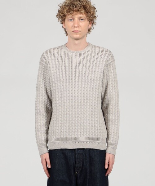 セール】TOMORROWLAND tricot アルパカポリエステルケーブル クルー