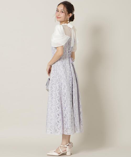 WILLSELECTION(ウィルセレクション)の「シアーベールレースワンピース(ドレス・レディース・ラベンダー/ネイビー/ブラック/ミント・FREE)」の19枚目の写真