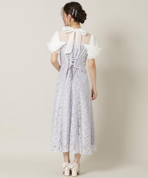 WILLSELECTION(ウィルセレクション)の「シアーベールレースワンピース(ドレス・レディース・ラベンダー/ネイビー/ブラック/ミント・FREE)」の18枚目の写真